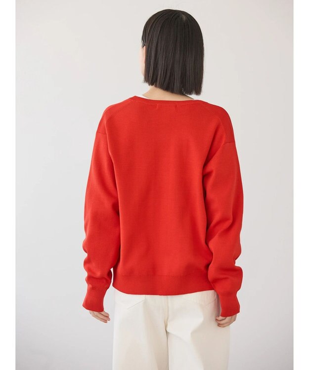 AMERICAN HOLIC エコカルットクルーネックカーディガン Red