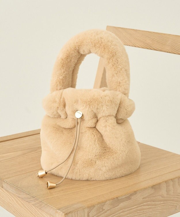 earth music&ecology アーチハンドルファーバッグ Gray