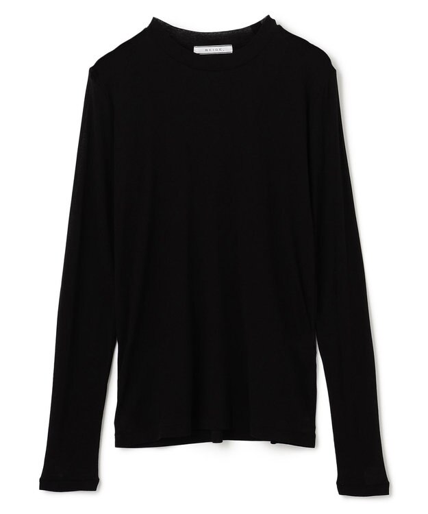 BEIGE， 【洗える】SORE / シアーコットンクルーネックカットソー Black