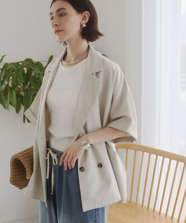 WEGO 【ANGIE VINTAGE】ハーフスリーブジャケット ホワイトその他