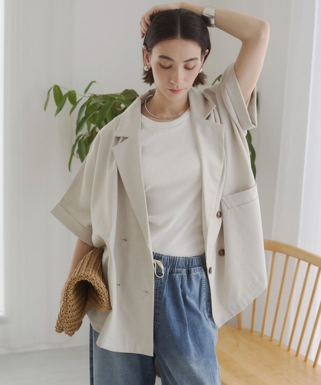 WEGO 【ANGIE VINTAGE】ハーフスリーブジャケット ホワイトその他