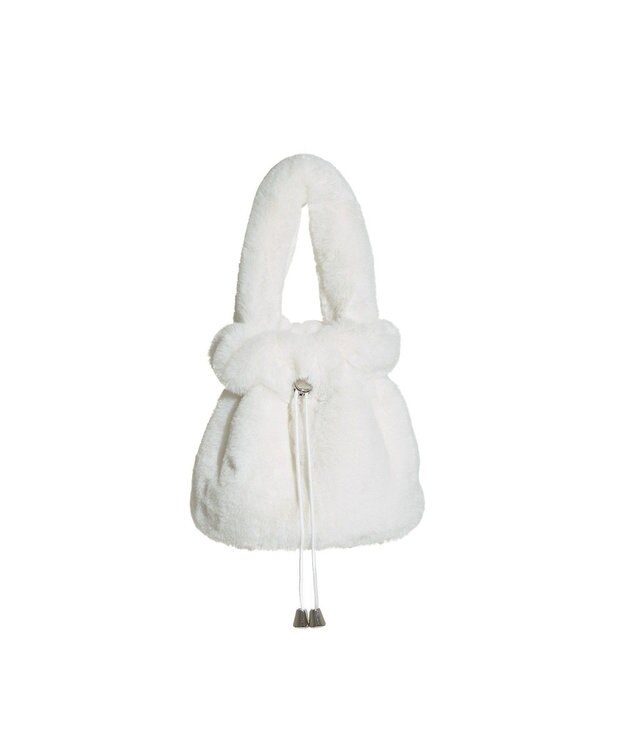 earth music&ecology アーチハンドルファーバッグ Off White