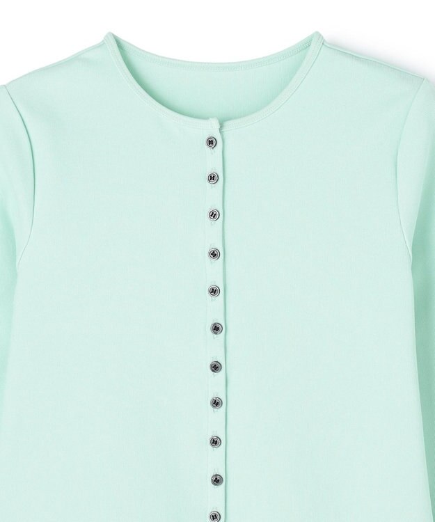 UNFILO ドライタッチリブ カーディガン サックス