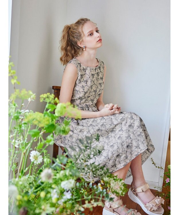 TOCCA 【洗える・消臭】CHAMBRAY GARDEN ドレス ブラック系7