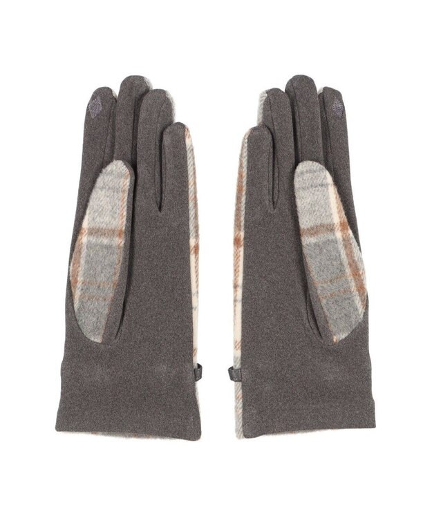 UNBILLION カシュネ cache nez / ビット金具付きチェック手袋 GY