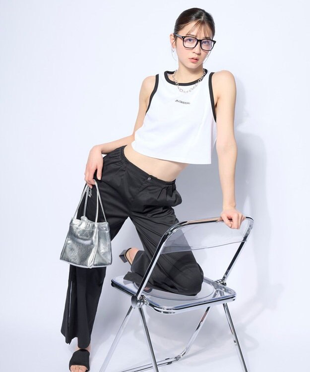 OP／FILA 【Kappa】アメリカンスリーブ リブタンクトップ ホワイト