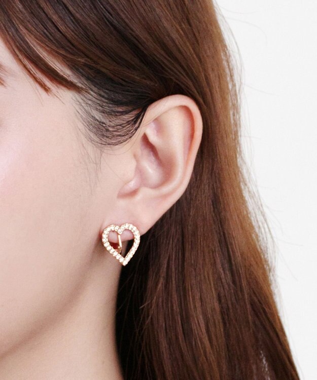 TOCCA WISH IN HEART EARRINGS イヤリング ローズ系