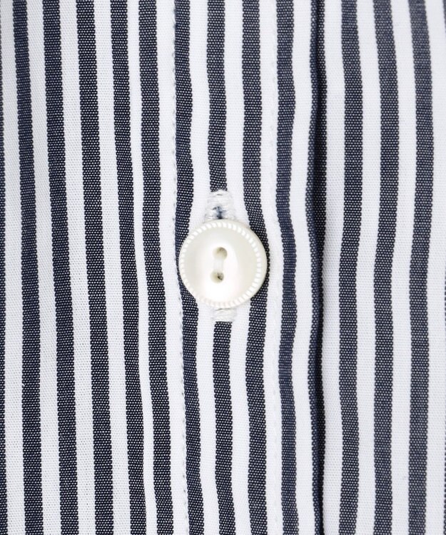 J.PRESS YORK STREET 【WOMEN】キャップスリーブ ストライプブラウス ブラック系1