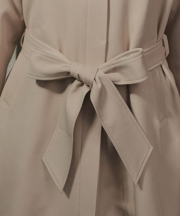 Tiaclasse ステンカラーフレアミドルコート ベージュ