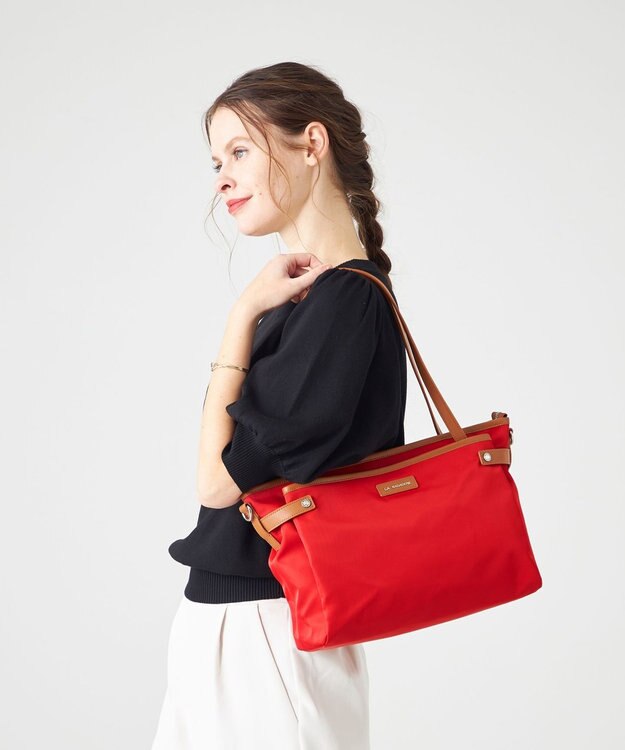 LA BAGAGERIE 【撥水ナイロン】ベーシックA4トート レッド
