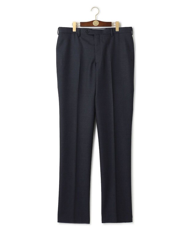 J.PRESS MEN 【KING SIZE】トリートメントウール キャバルリーツイル スラックス ネイビー系
