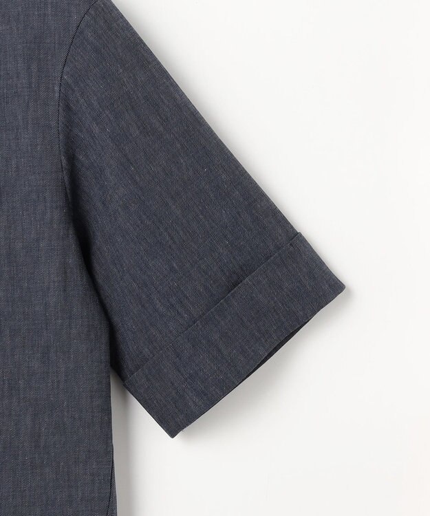 J.PRESS LADIES S リネンバイオシャンブレー ブラウス ネイビー系