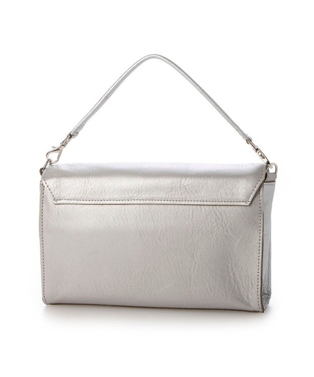 UNBILLION ペルケ perche / 姫路レザーひねりかぶせ2wayショルダーバッグ シルバー