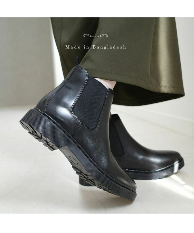 Pointer 本革防滑サイドゴアブーツ ブラック