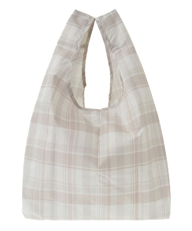 Maison de FLEUR チェックプリントエコバッグ Beige