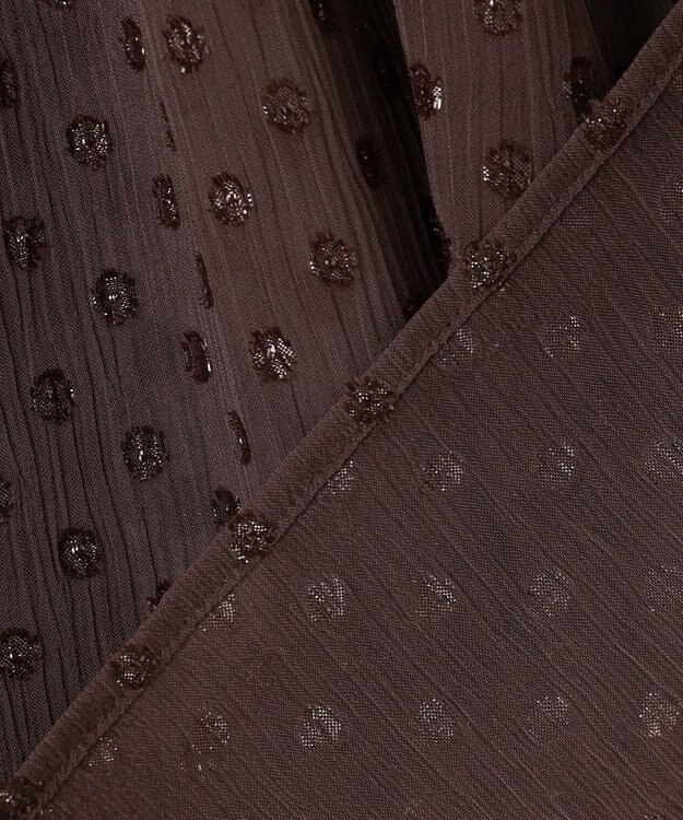 uncrave シアードットジャガード ブラウス ブラウン