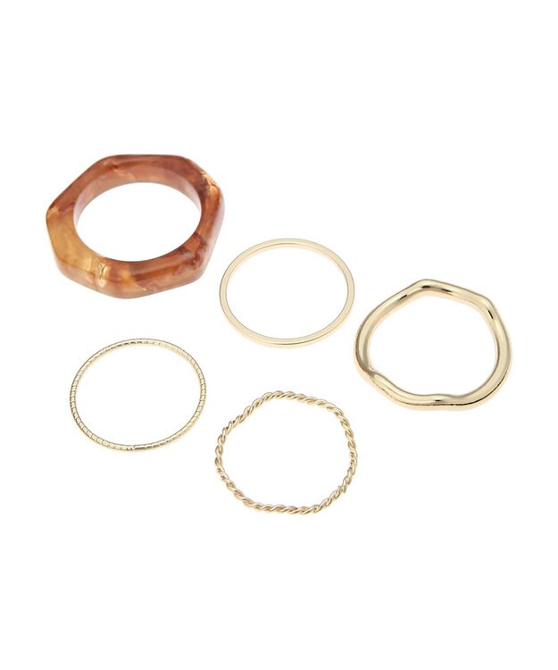 AMERICAN HOLIC ５ＳＥＴ　アクリル×メタルリング Ivory