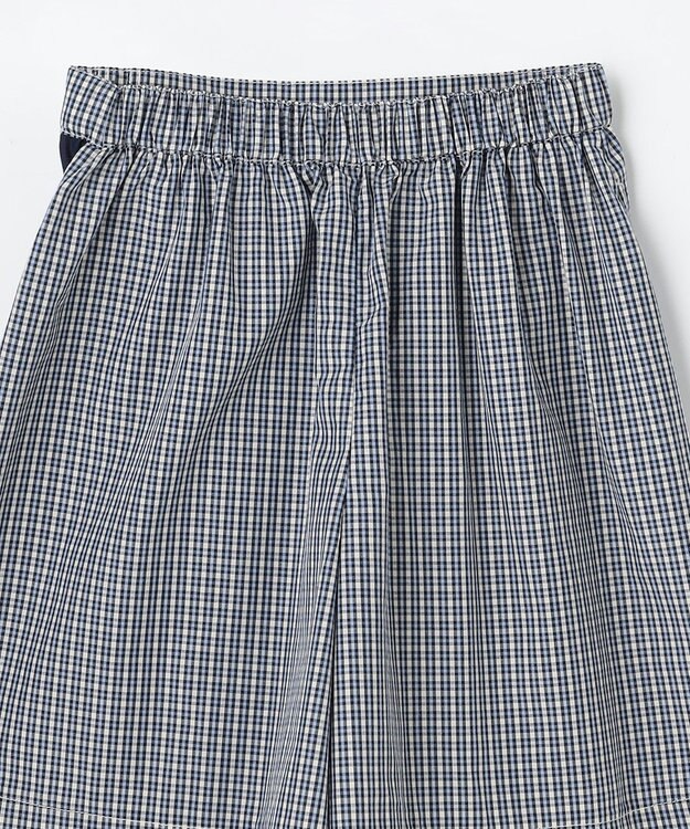 組曲 KIDS 【110-140㎝】 チェックプリーツ キュロット サックスブルー