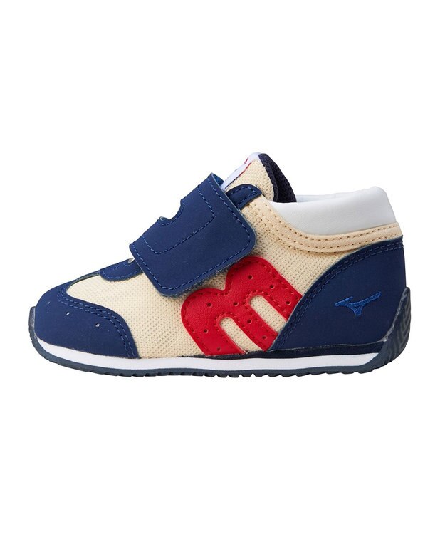 MIKI HOUSE HOT BISCUITS 【WEB限定】【13-15.5cm】ミズノコラボ セカンドベビーシューズ【WebLimited】 紺×白