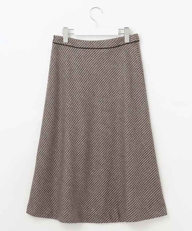 J.PRESS LADIES S T/W 千鳥 ツイード フレアー スカート ブラウン系3