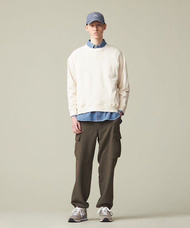 J.PRESS YORK STREET 【UNISEX】裏毛クルーネックトレーナー アイボリー系