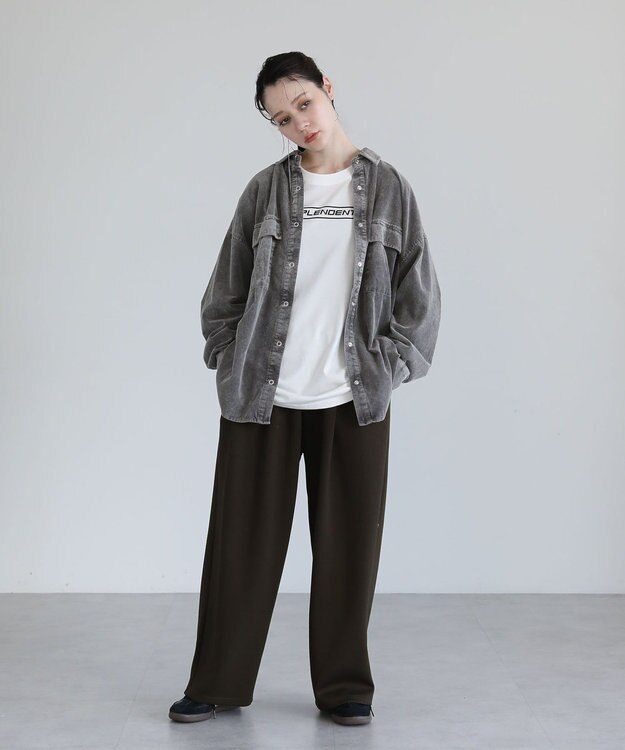 Green Parks ・ＥＬＥＮＣＡＲＥ　ＤＵＥ　ケミカルコーデュロイシャツ Gray