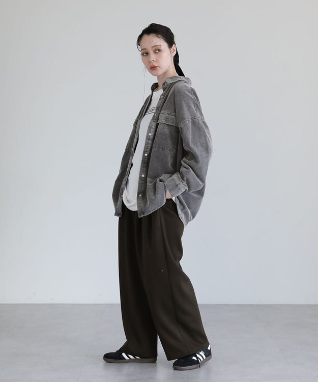 Green Parks ・ＥＬＥＮＣＡＲＥ　ＤＵＥ　ケミカルコーデュロイシャツ Gray