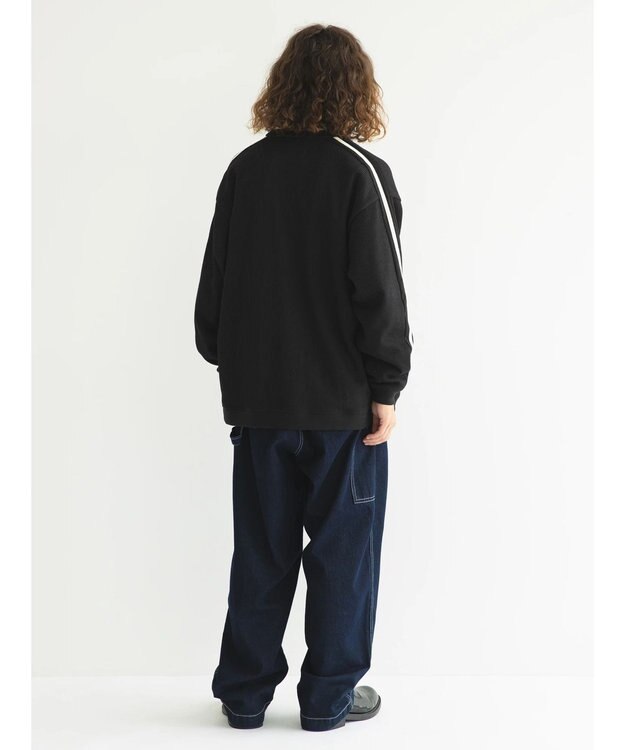 CRAFT STANDARD BOUTIQUE 【リサイクル】ラインカーディガン Black