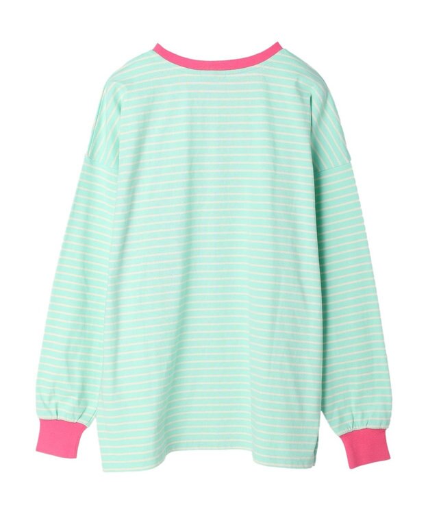 earth music&ecology トリカラーボーダーロンＴＥＥ Mint Green
