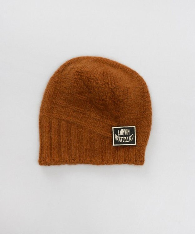 AURORA 【 LANVIN COLLECTION（ランバン コレクション） 】斜め切り替えニットワッチ ブリックレンガ