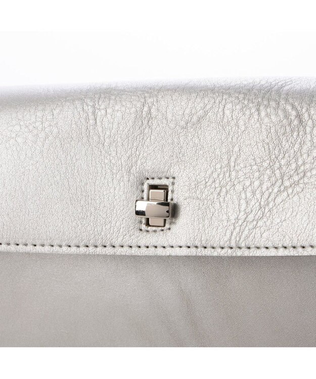 UNBILLION ペルケ perche / 姫路レザーひねりかぶせ2wayショルダーバッグ シルバー