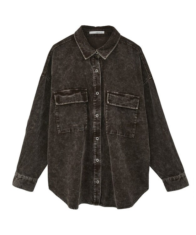 Green Parks ・ＥＬＥＮＣＡＲＥ　ＤＵＥ　ケミカルコーデュロイシャツ Brown