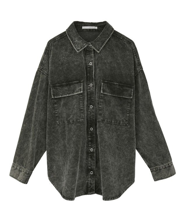 Green Parks ・ＥＬＥＮＣＡＲＥ　ＤＵＥ　ケミカルコーデュロイシャツ Green