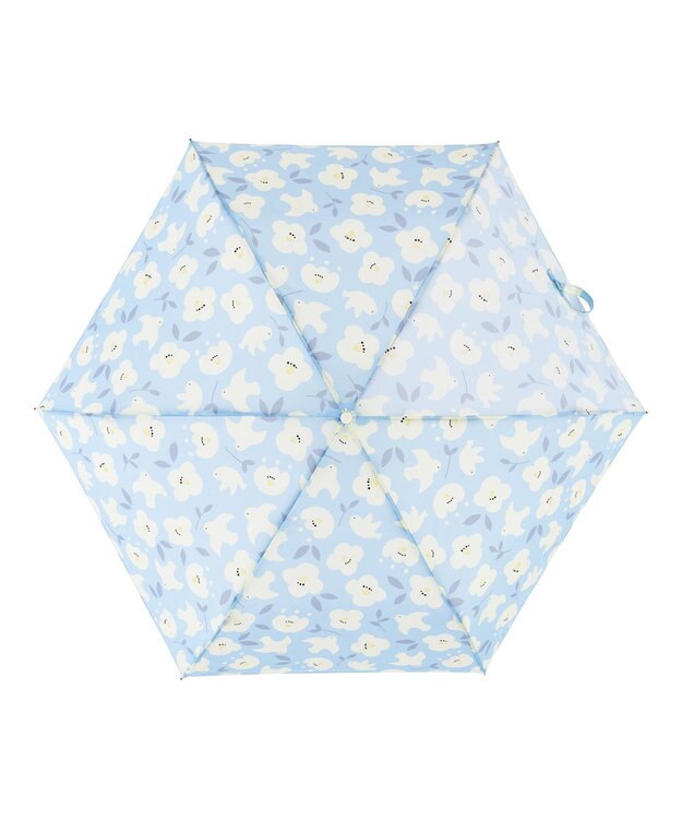 MOONBAT estaa 【耐風】折りたたみ傘 ハッピーバーズ UV ペールスカイ