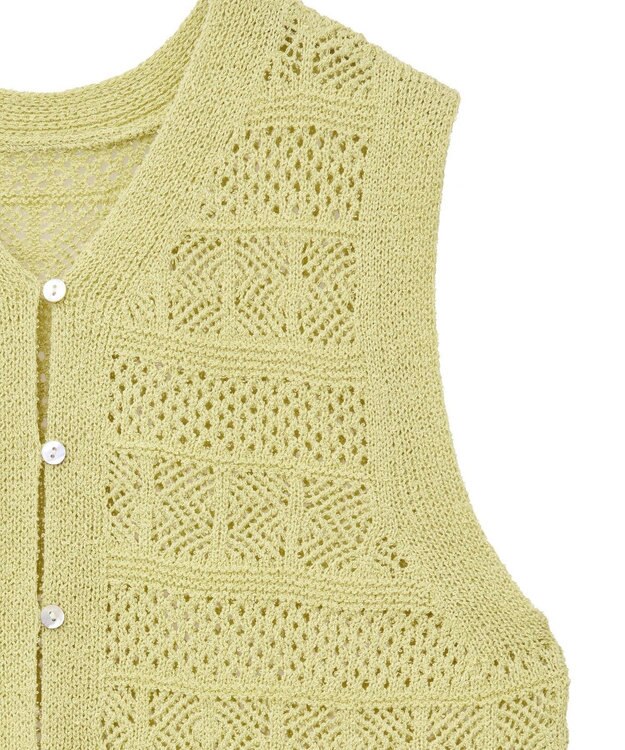 AMERICAN HOLIC 【前後2WAY】レース編みニットベスト Pistachio