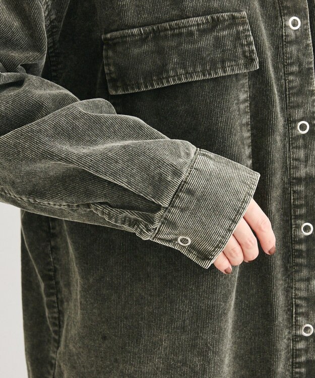 Green Parks ・ＥＬＥＮＣＡＲＥ　ＤＵＥ　ケミカルコーデュロイシャツ Green