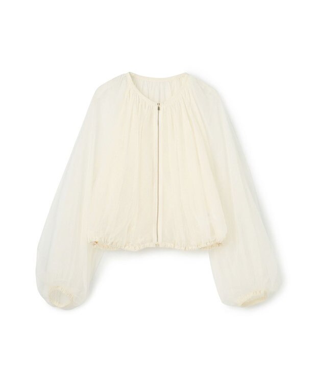 GRACE CONTINENTAL ギャザーチュールブルゾン キナリ