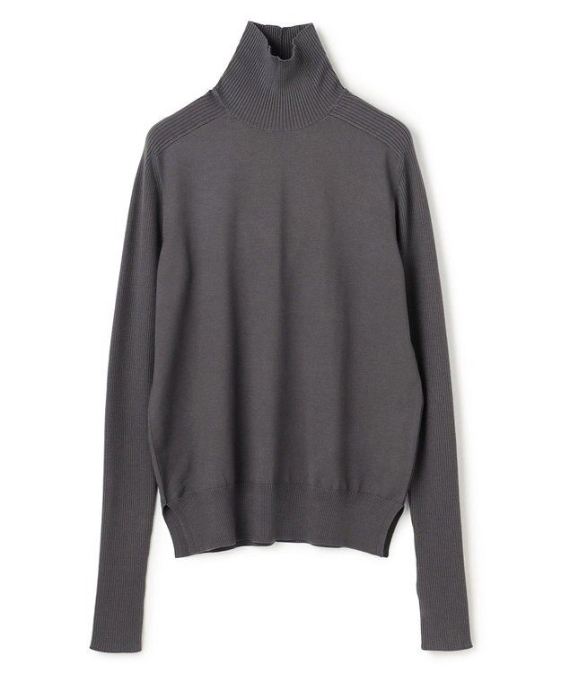 BEIGE， 【洗える】WILLOW / サムホールハイネックニット Warm Gray