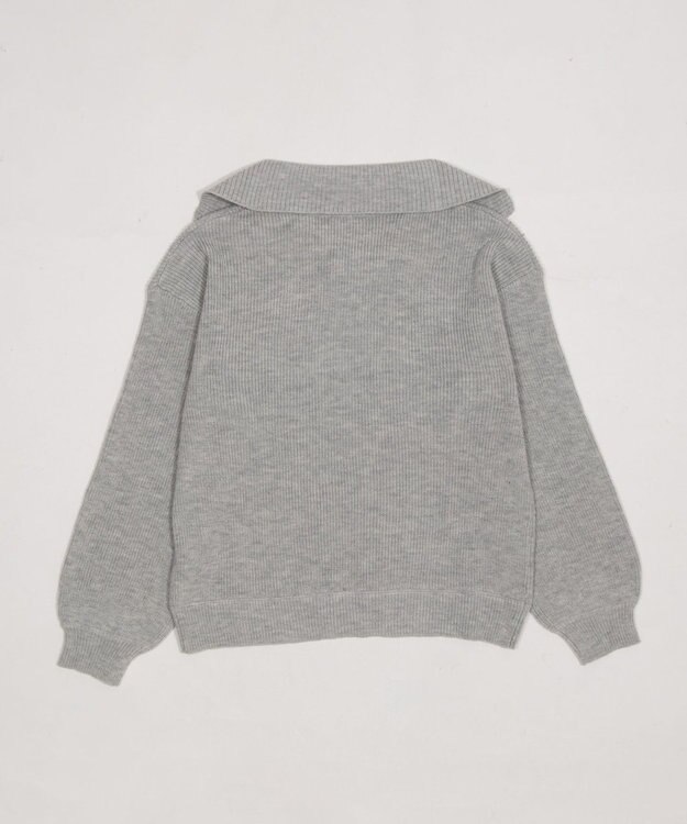 WEGO NEWYORKハーフジップニット 杢グレー