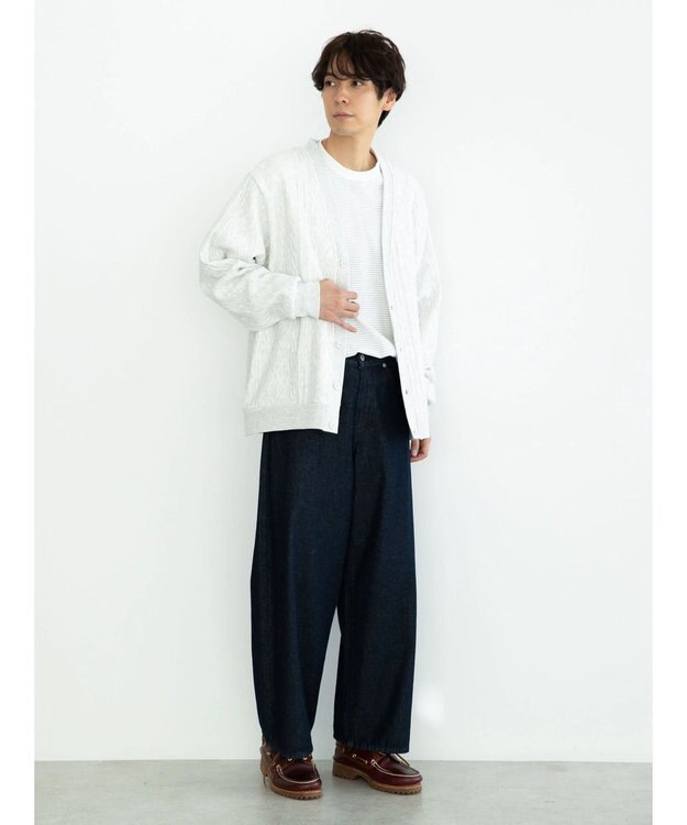 CRAFT STANDARD BOUTIQUE ケーブル柄カットカーディガン2 Oatmeal