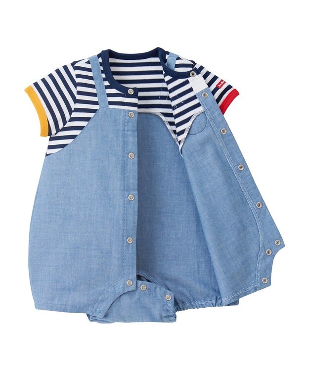 MIKI HOUSE HOT BISCUITS ショートオール＆ソックスギフトセット【BOX付き】 ブルー