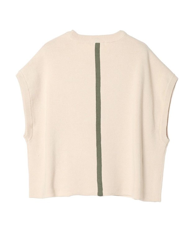 CRAFT STANDARD BOUTIQUE 配色クルーネックニットベスト Ivory