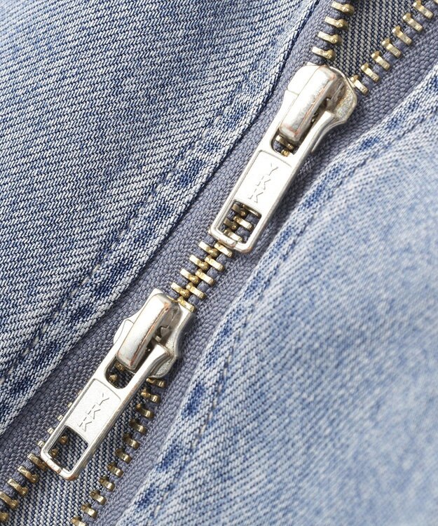 earth music&ecology ダブルジップデニムキャミワンピース Indigo