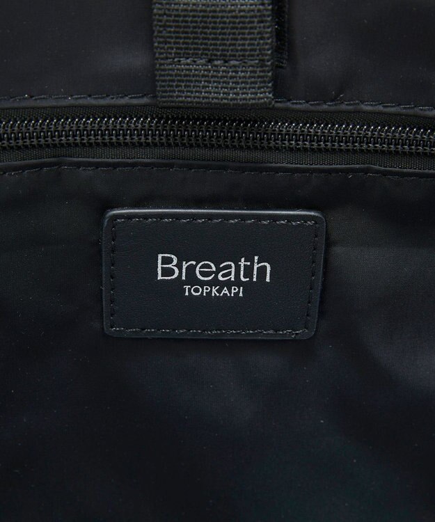 TOPKAPI 【Breath TOPKAPI】PRIM プリム ナイロン ラウンドスクエア ボストン トートバッグ チャーム付き　A4 / 軽量 ブラック