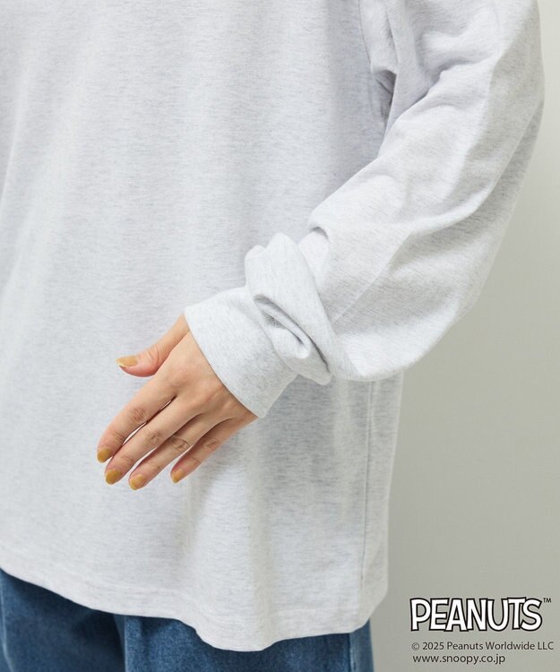 Green Parks ■PEANUTS クロスステッチロンTEE White Mixture