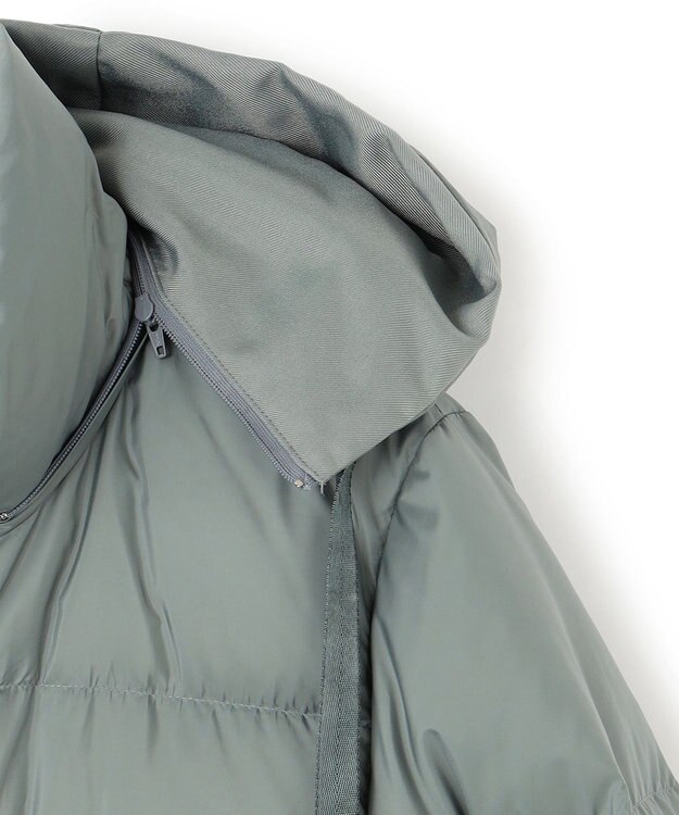 23区 L 【洗える/撥水加工】シレータフタ コンパクト ダウンコート モスグリーン系