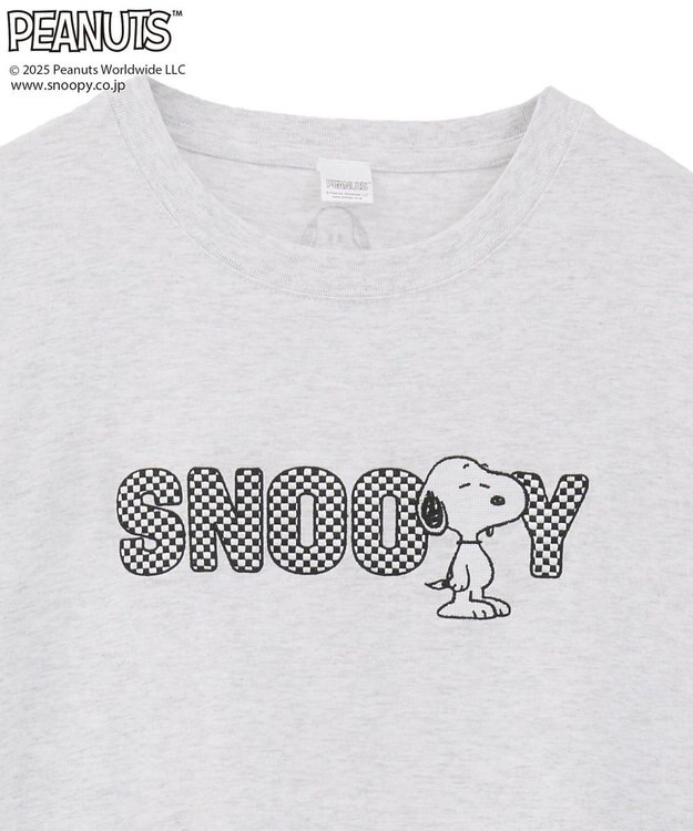 Green Parks ■PEANUTS クロスステッチロンTEE White Mixture