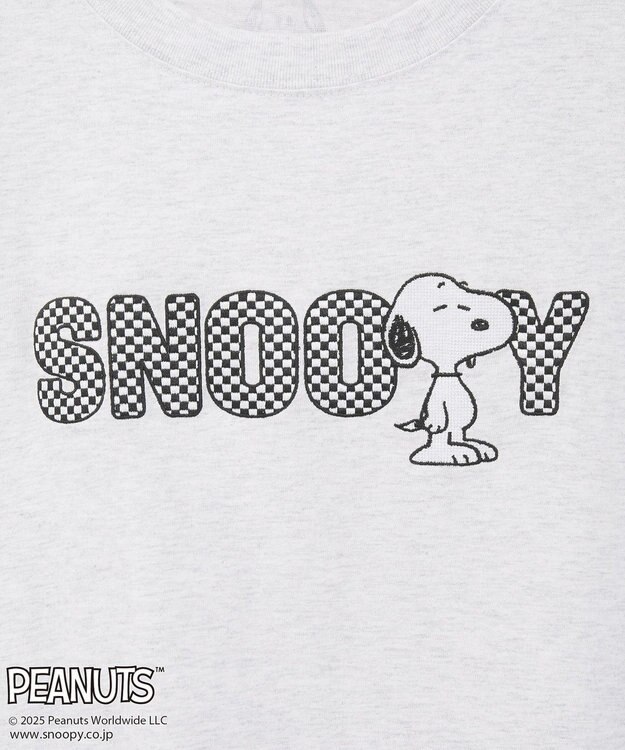 Green Parks ■PEANUTS クロスステッチロンTEE White Mixture