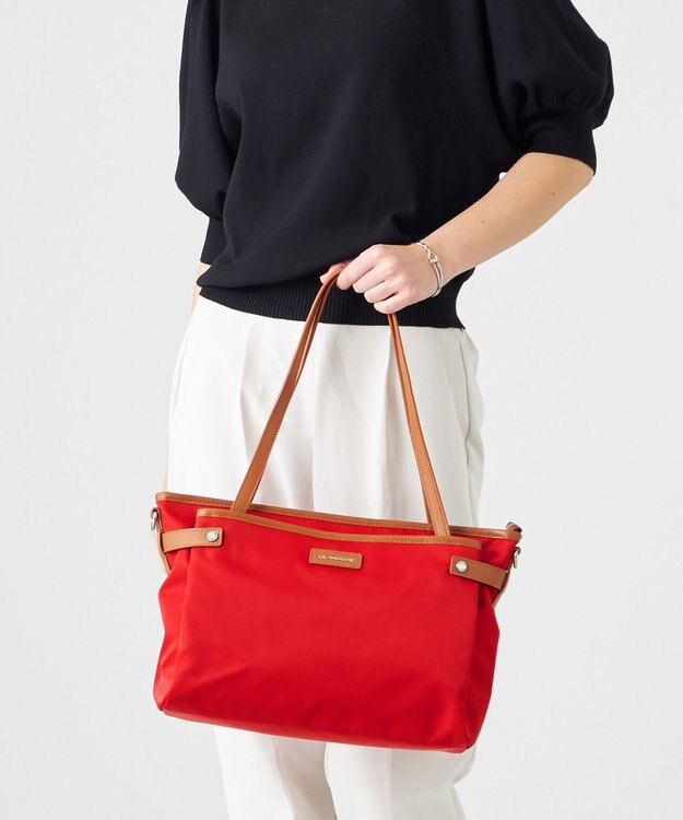 LA BAGAGERIE 【撥水ナイロン】ベーシックA4トート レッド