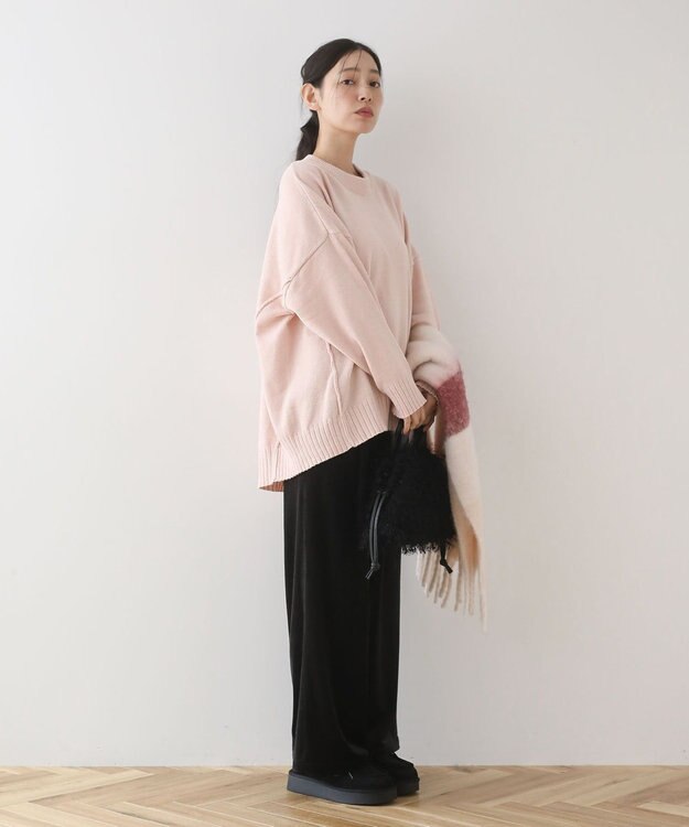 Green Parks リラックスモールニットチュニック Pink